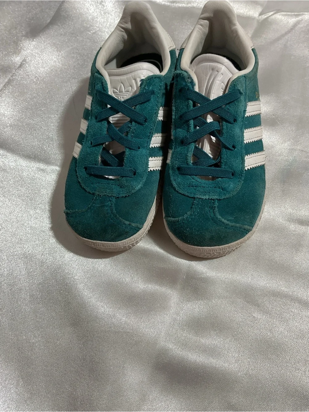 Adidas Kids Green Suede Classic Sneakers
